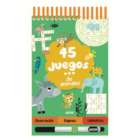 Libro pizarra 45 Juegos de animales