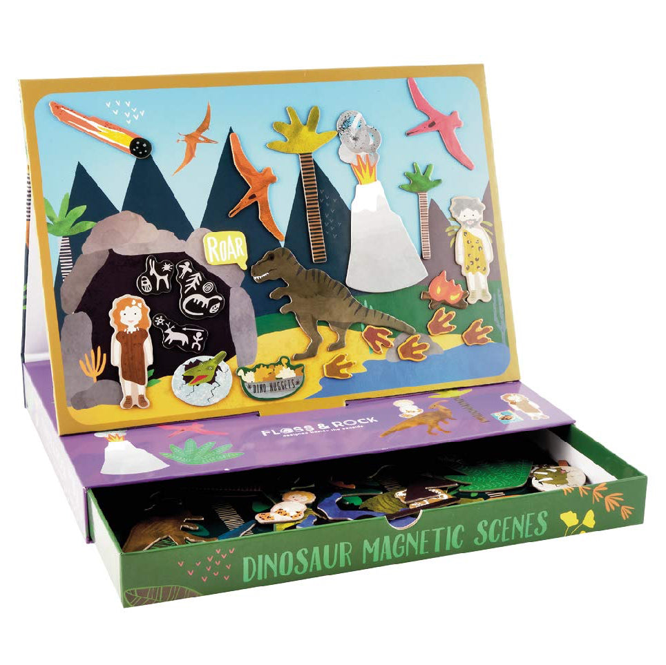 Floss&Rock Magnetic play Scenes Dinosaurios