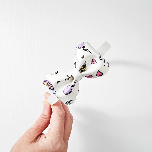 Starcuqui Diadema Lazo Fiesta unicornio Blanco