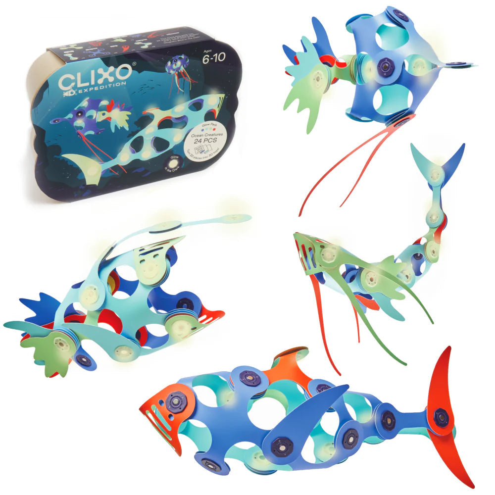 Clixo Ocean Creatures Pack 24 piezas