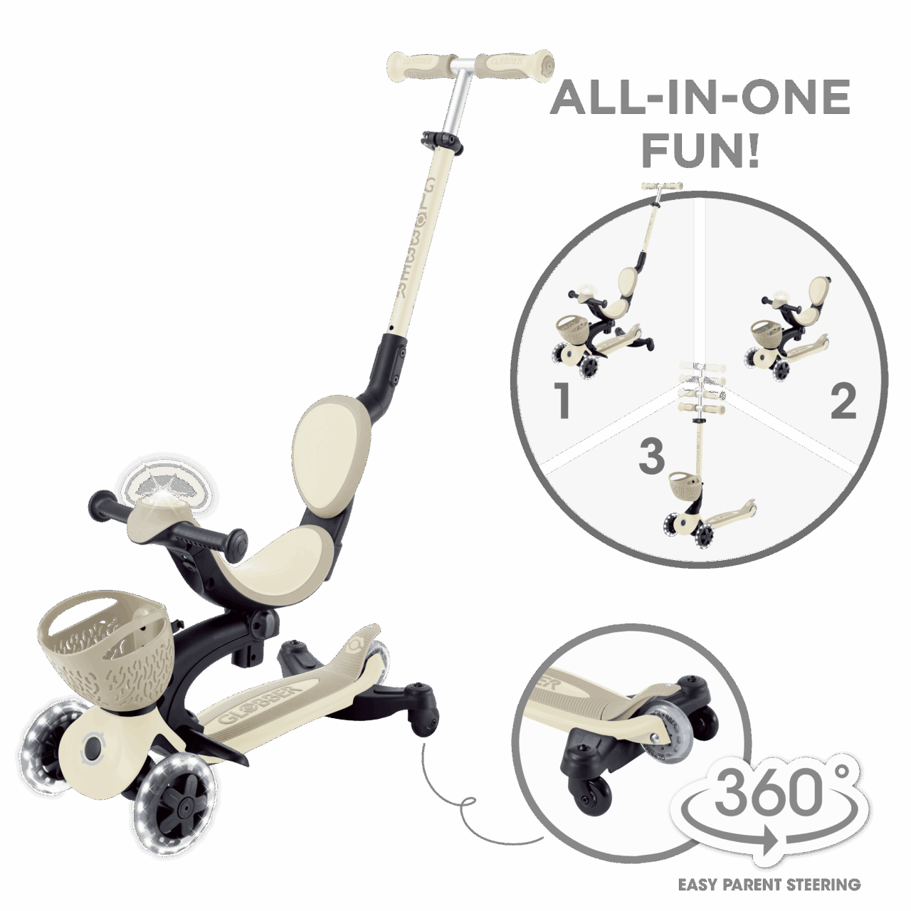 Globber Go up Baby Lights 360°