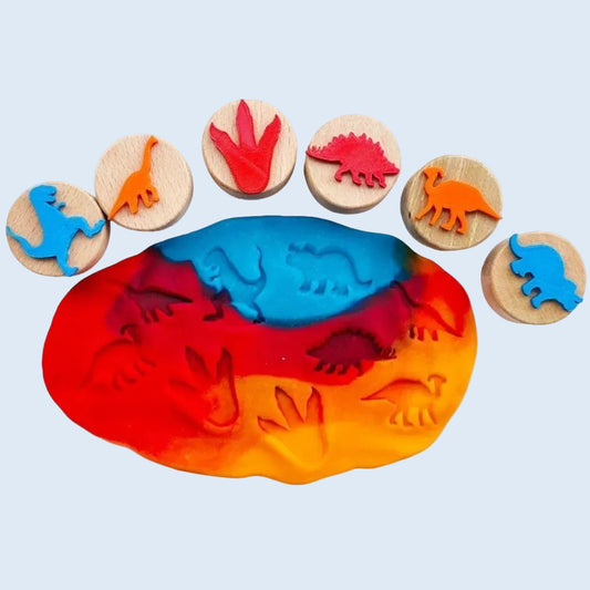 Childgen Sellos madera Dinosaurios 6 Ud