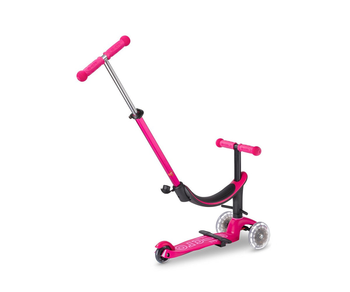 Micro Patinete mini2grow Deluxe LED Rosa