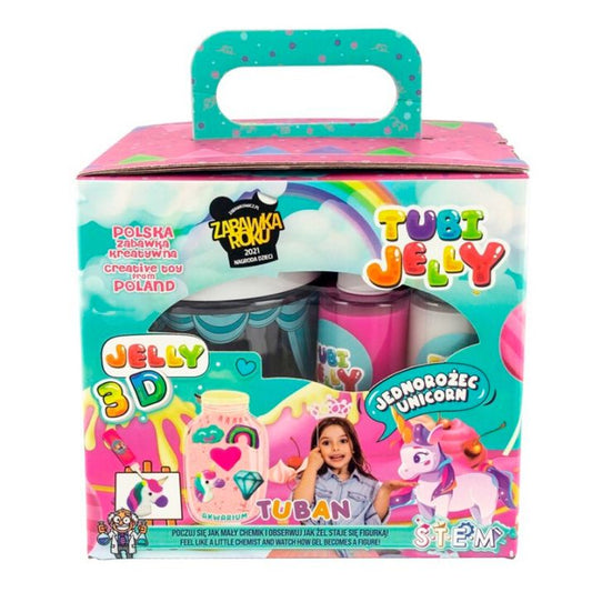 Tuban Tubi Jelly Kit gelatina 3D Unicornios con acuario