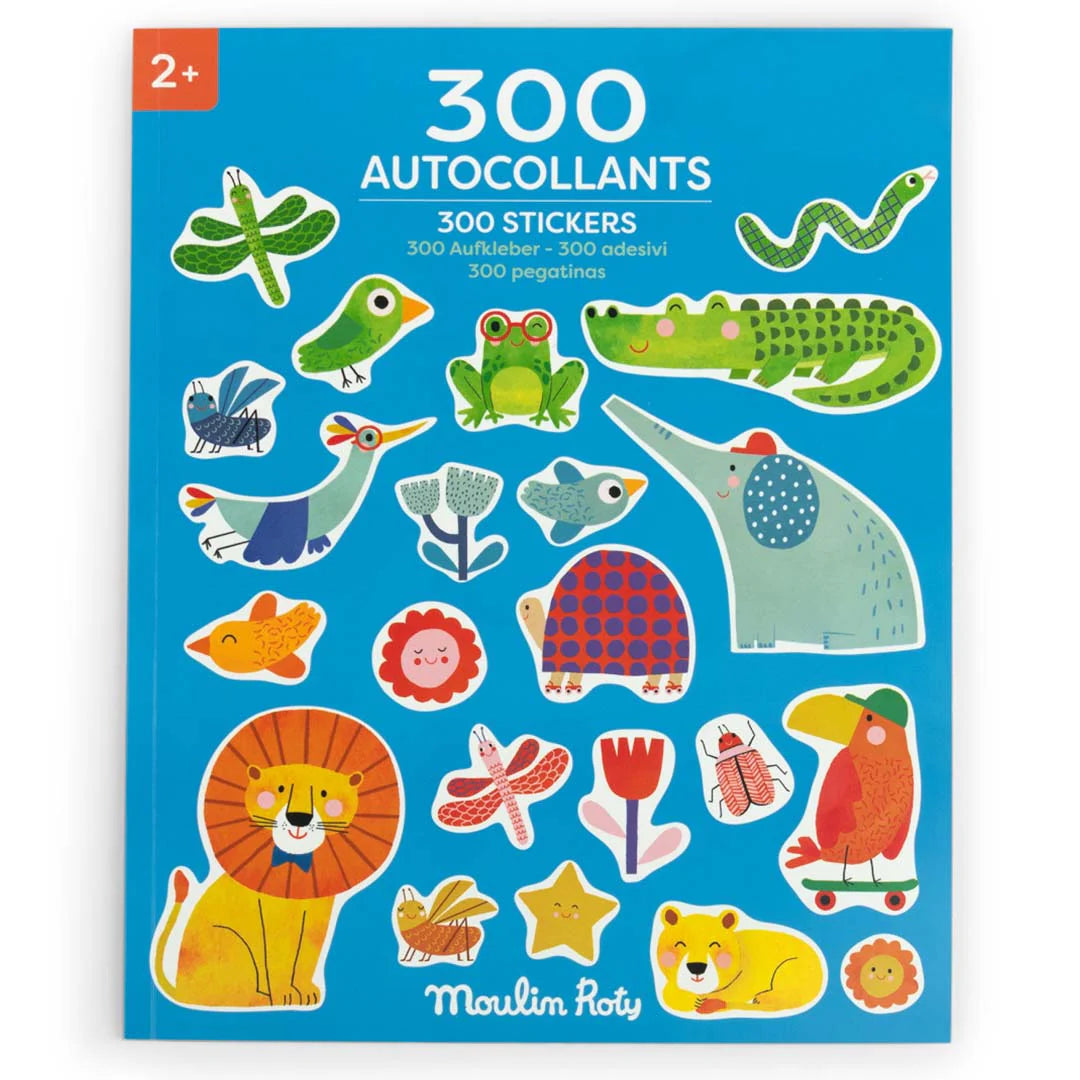 Moulin Roty 300 pegatinas Animales y colores