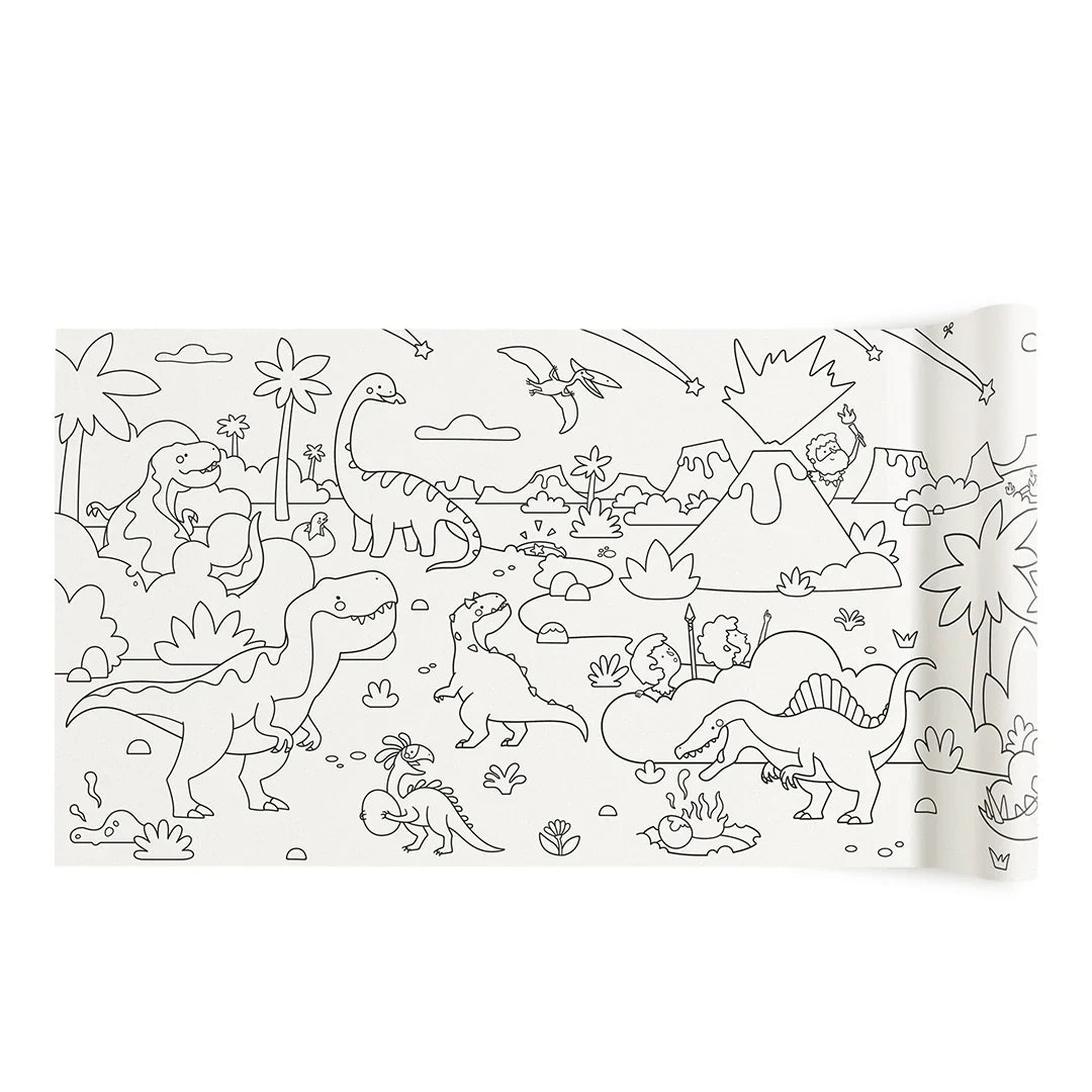 Mideer Rollo adhesivo para colorear Dinosaurios