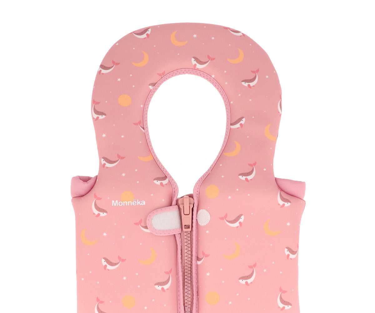 Tutete Chaleco flotador aprendizaje Whale Pink Talla 1-2 años