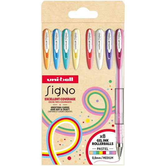 Uniball Bolígrafos gel 8 colores pastel