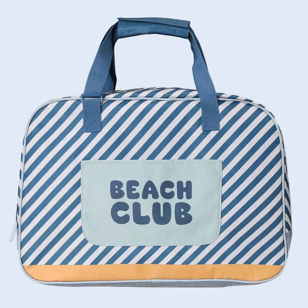 Tutete Bolso de playa con rejilla Stripes Blues & Beyond