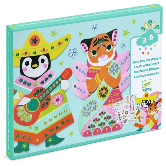Djeco Crear con pegatinas brillantes