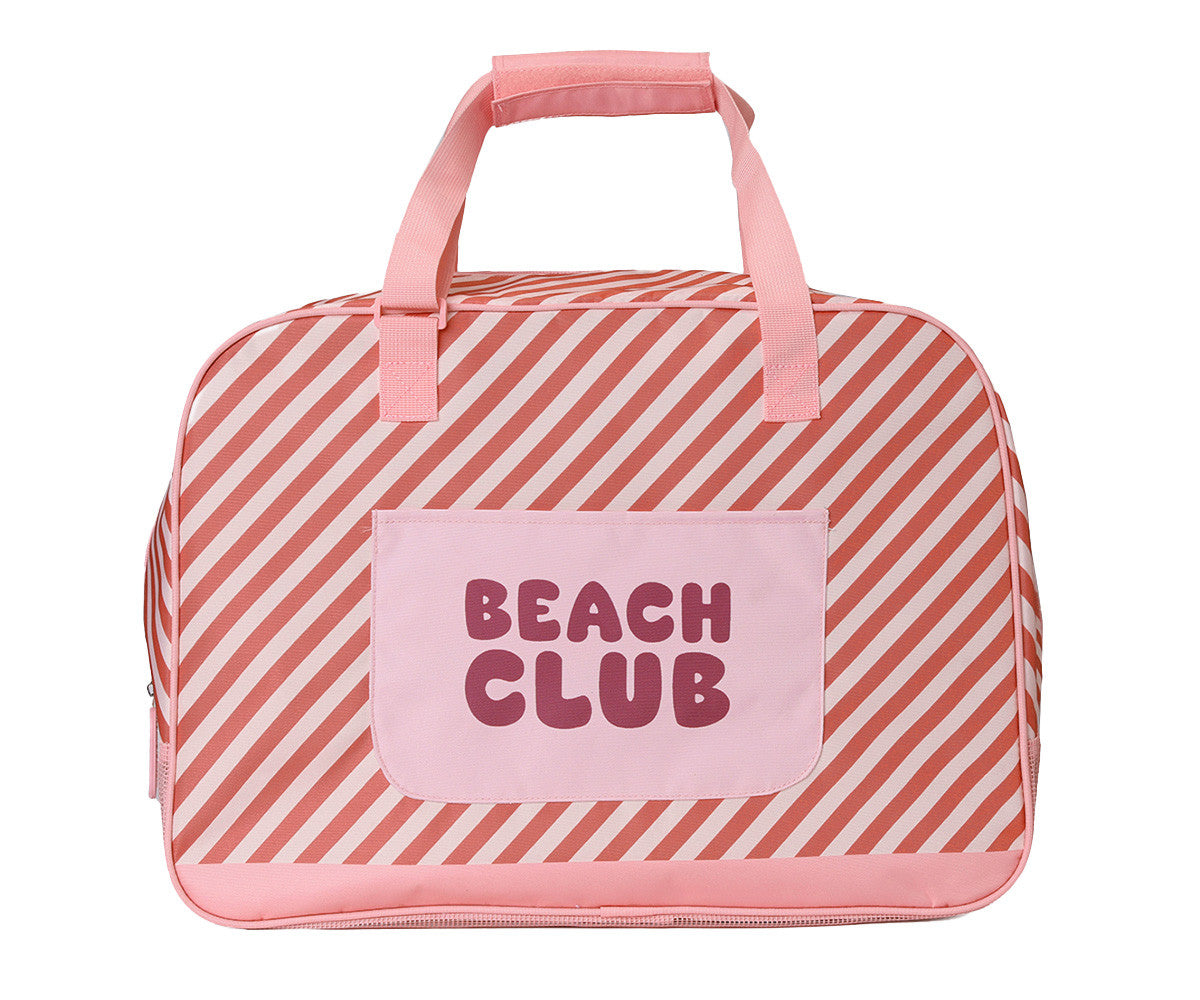 Tutete Bolso de playa con rejilla Stripes Bloom & Blush