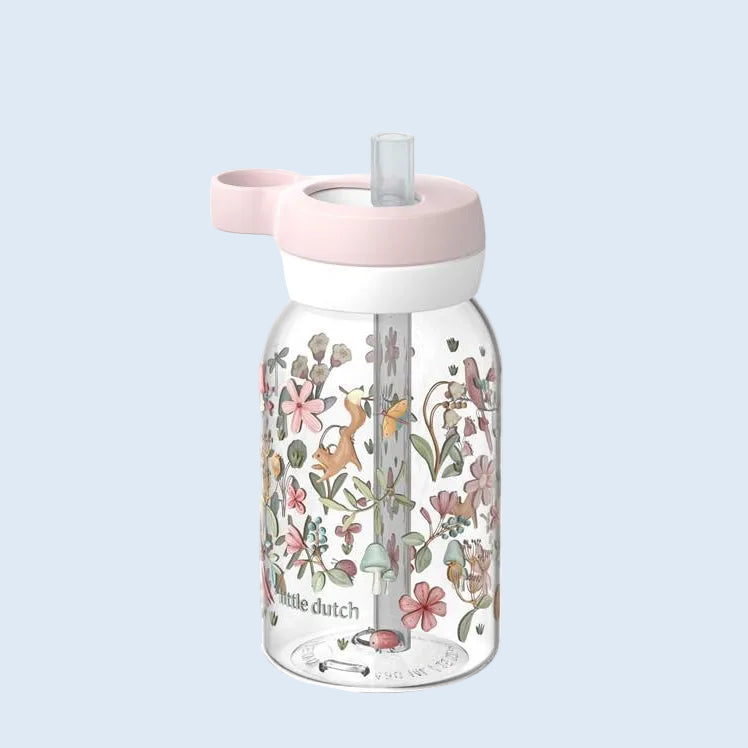 Botella de Plástico con Pajita Campus 450ml Fairy Garden