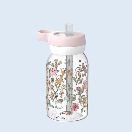 Botella de Plástico con Pajita Campus 450ml Fairy Garden