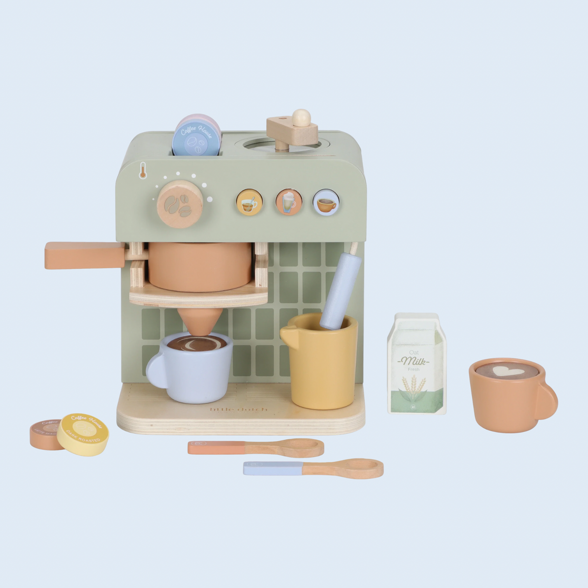 Cafetera de madera con accesorios - Little Dutch