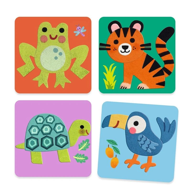 Djeco Collage Fieltro Animales suaves