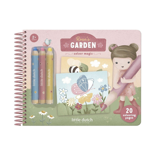 Little Dutch Libro mágico con lápices Rosa’s Garden