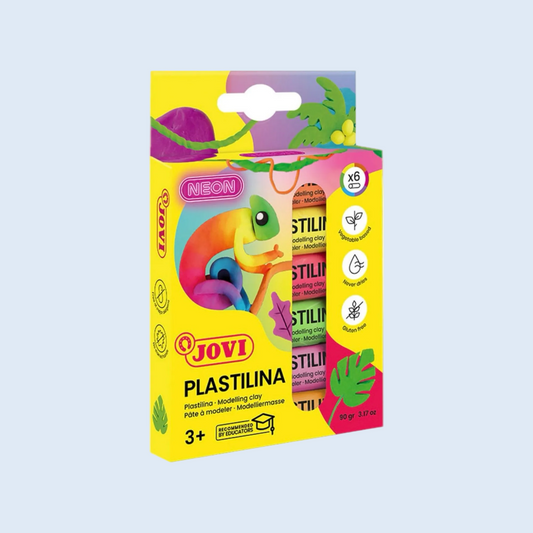 JOVI Plastilina 6 colores neón 2+