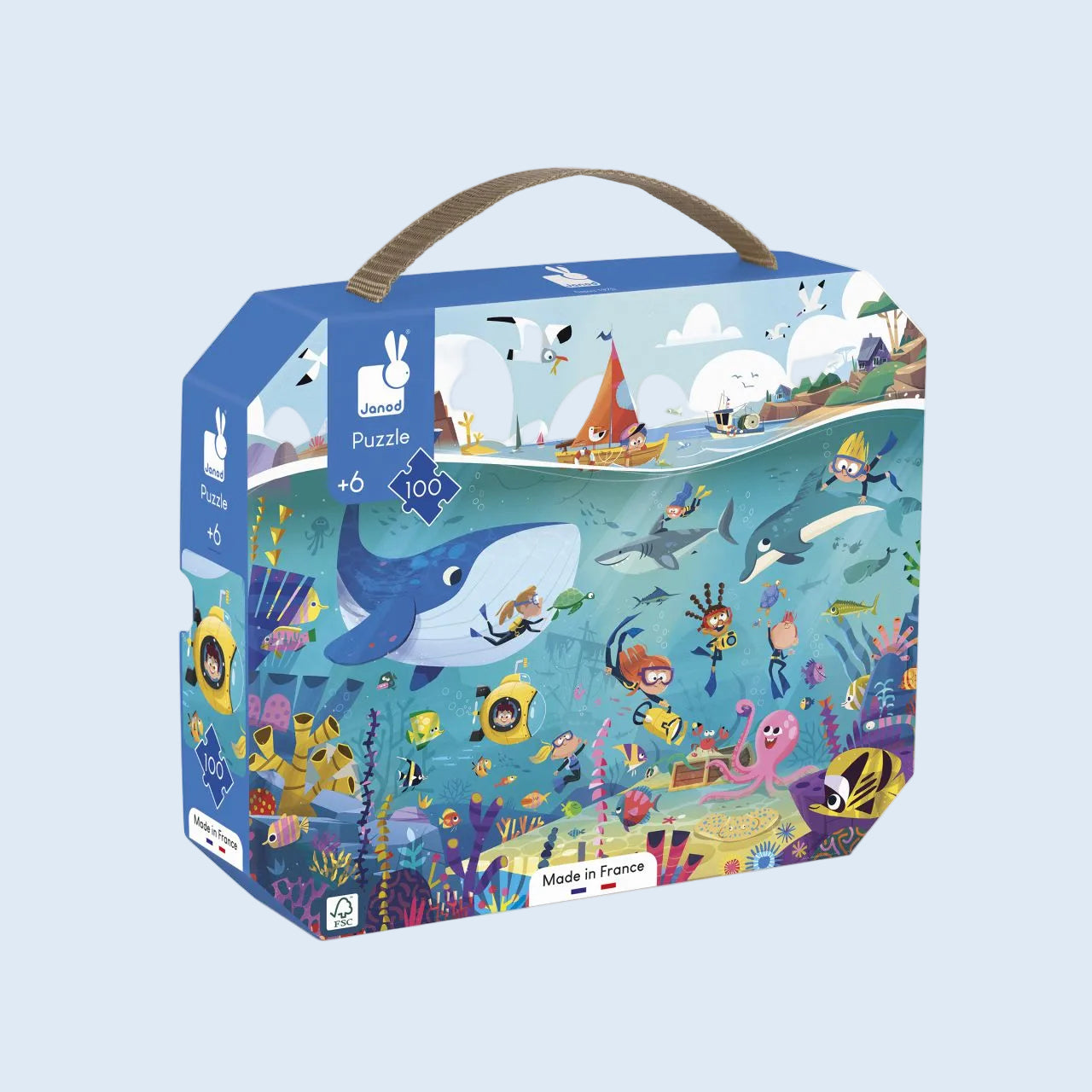 Janod Puzzle Mundo submarino 100 piezas
