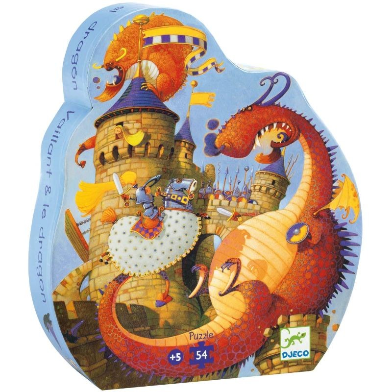Djeco Puzzle Vaillant y el dragón 54 piezas