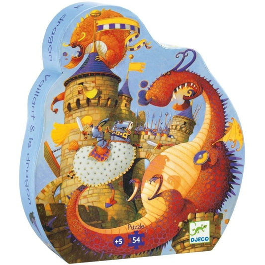 Djeco Puzzle Vaillant y el dragón 54 piezas
