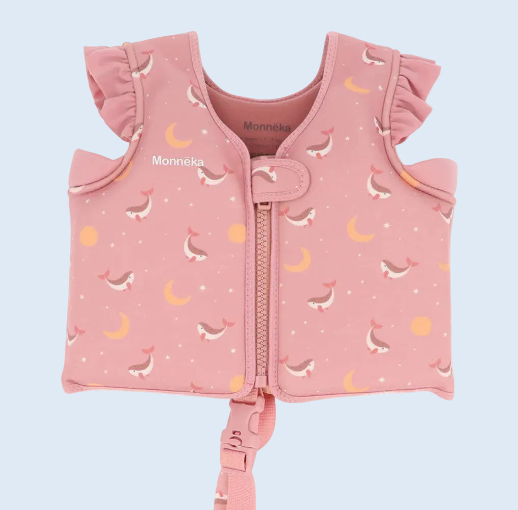 Tutete Chaleco flotador aprendizaje Whale Pink
