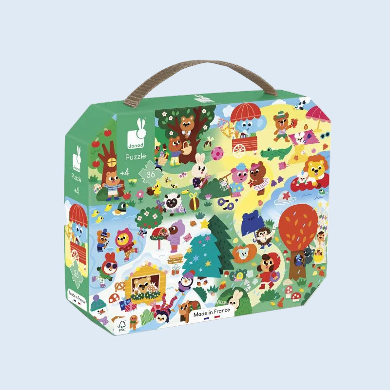 Janod Puzzle Las estaciones 36 piezas