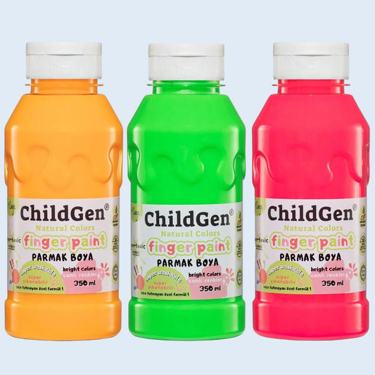 Childgen Set 3 pinturas dedos Neón