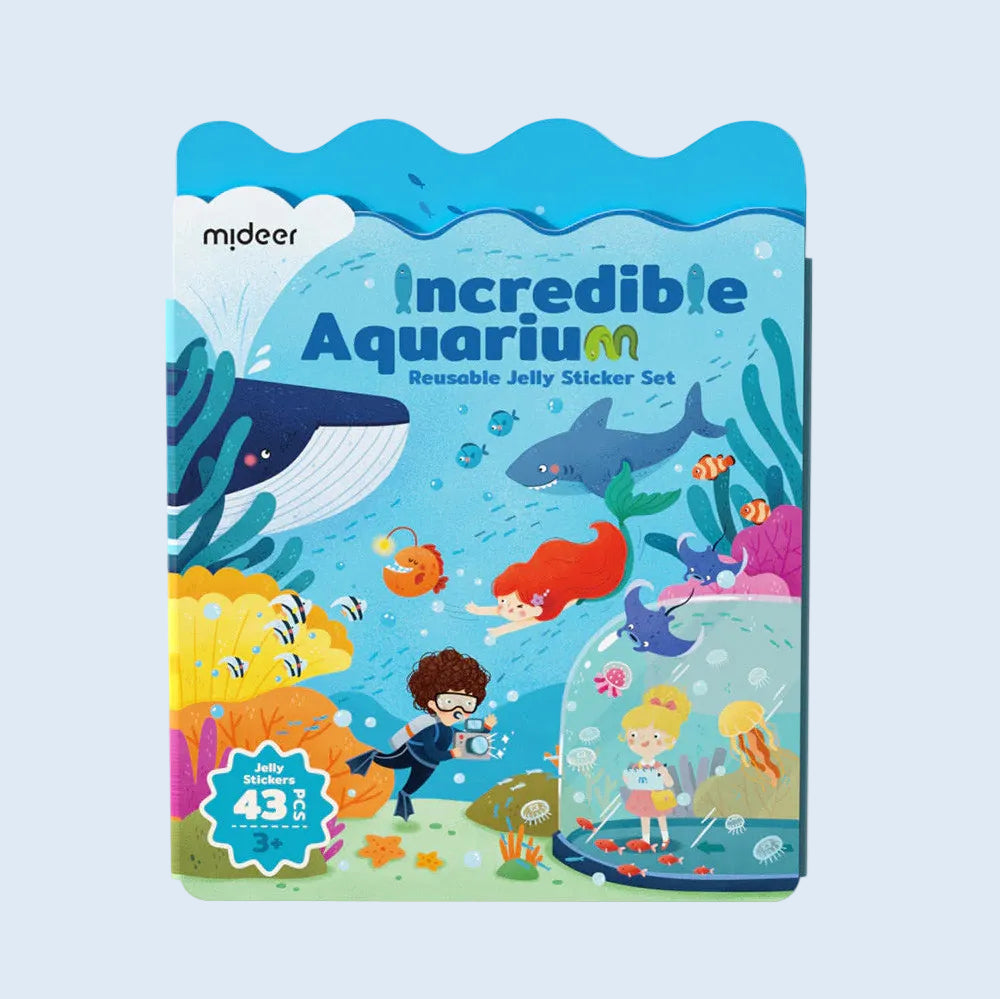Mideer Set de pegatinas reutilizables Bajo el mar