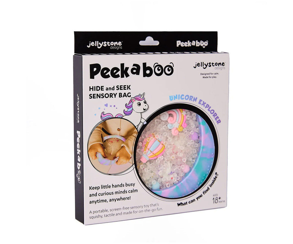 Jellystone Bolsa sensorial Peekaboo Unicornio