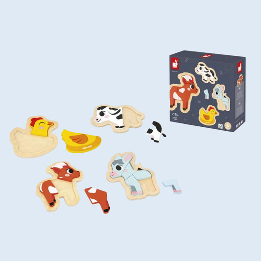 Janod Puzzles encajables evolutivos Granja