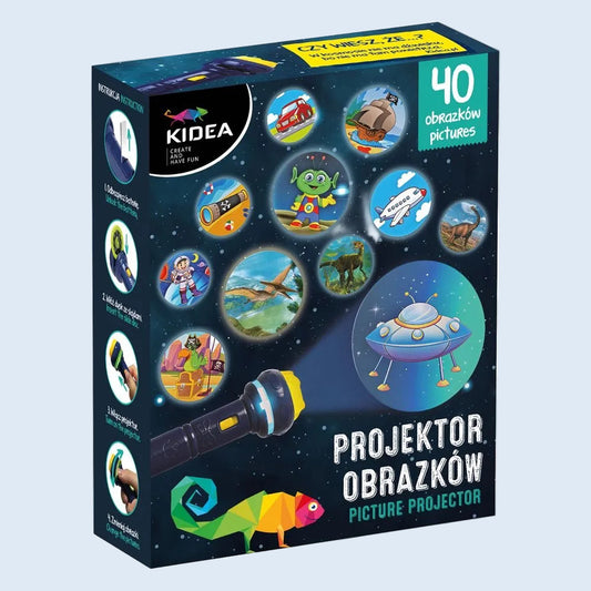 Kidea Set proyector de imágenes con 5 discos Azul