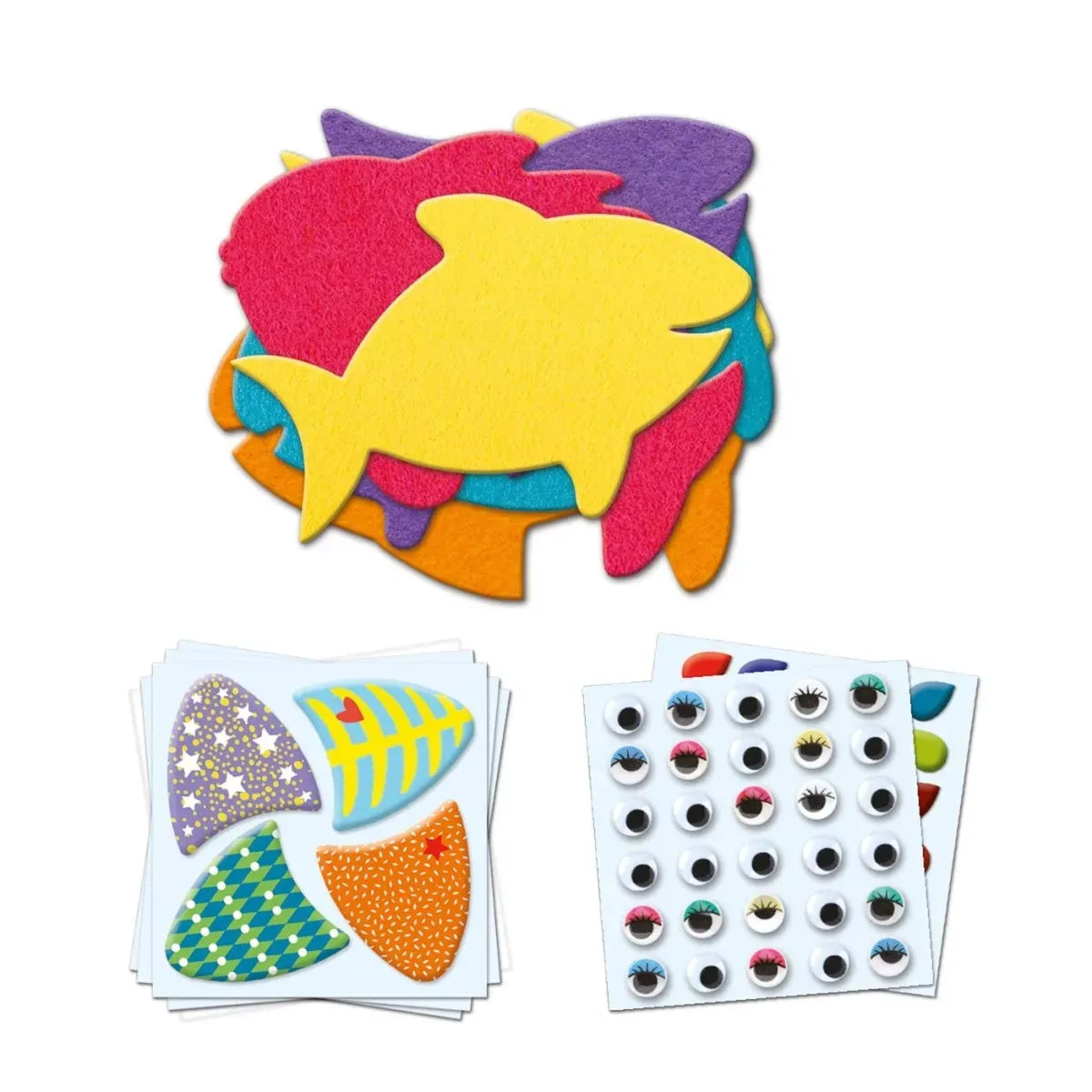 Djeco Crear con pegatinas Me gustan los peces