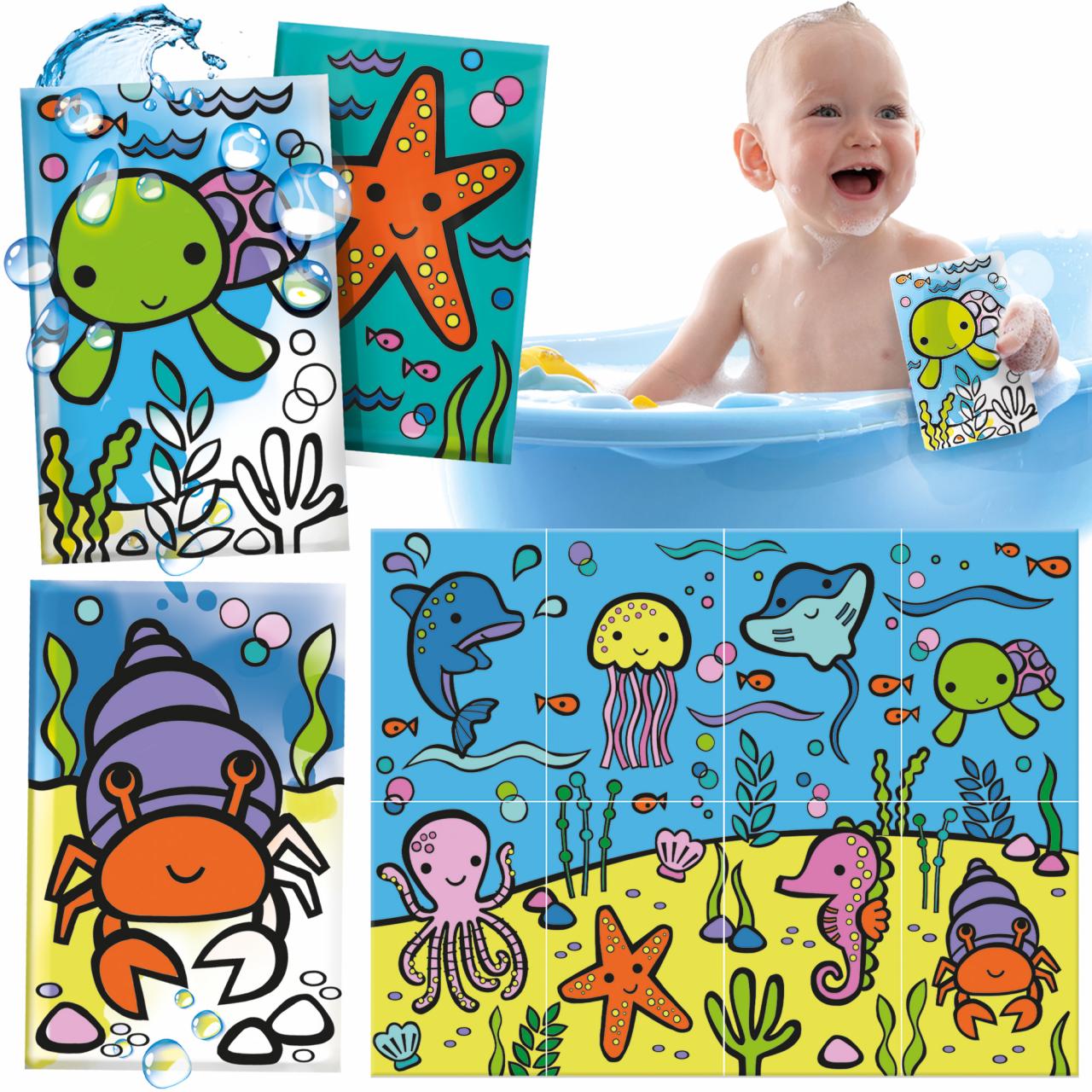 Headu Flashcards Baby bath Magic colours