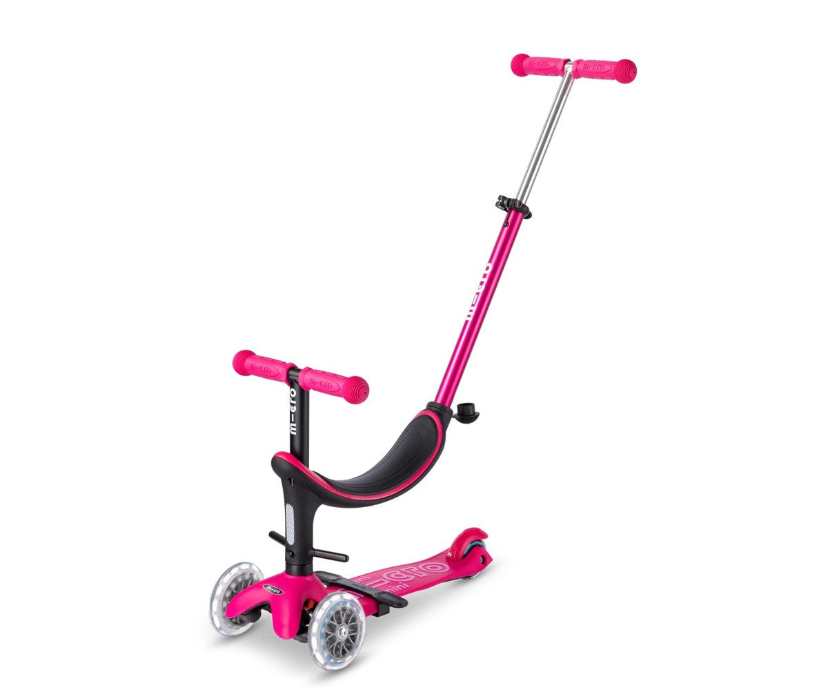 Micro Patinete mini2grow Deluxe LED Rosa