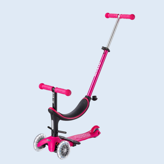 Micro Patinete mini2grow Deluxe LED Rosa