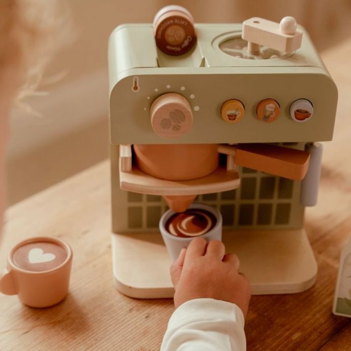 Cafetera de madera con accesorios - Little Dutch
