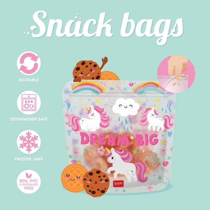 Legami Bolsas aperitivos reutilizables Unicornios