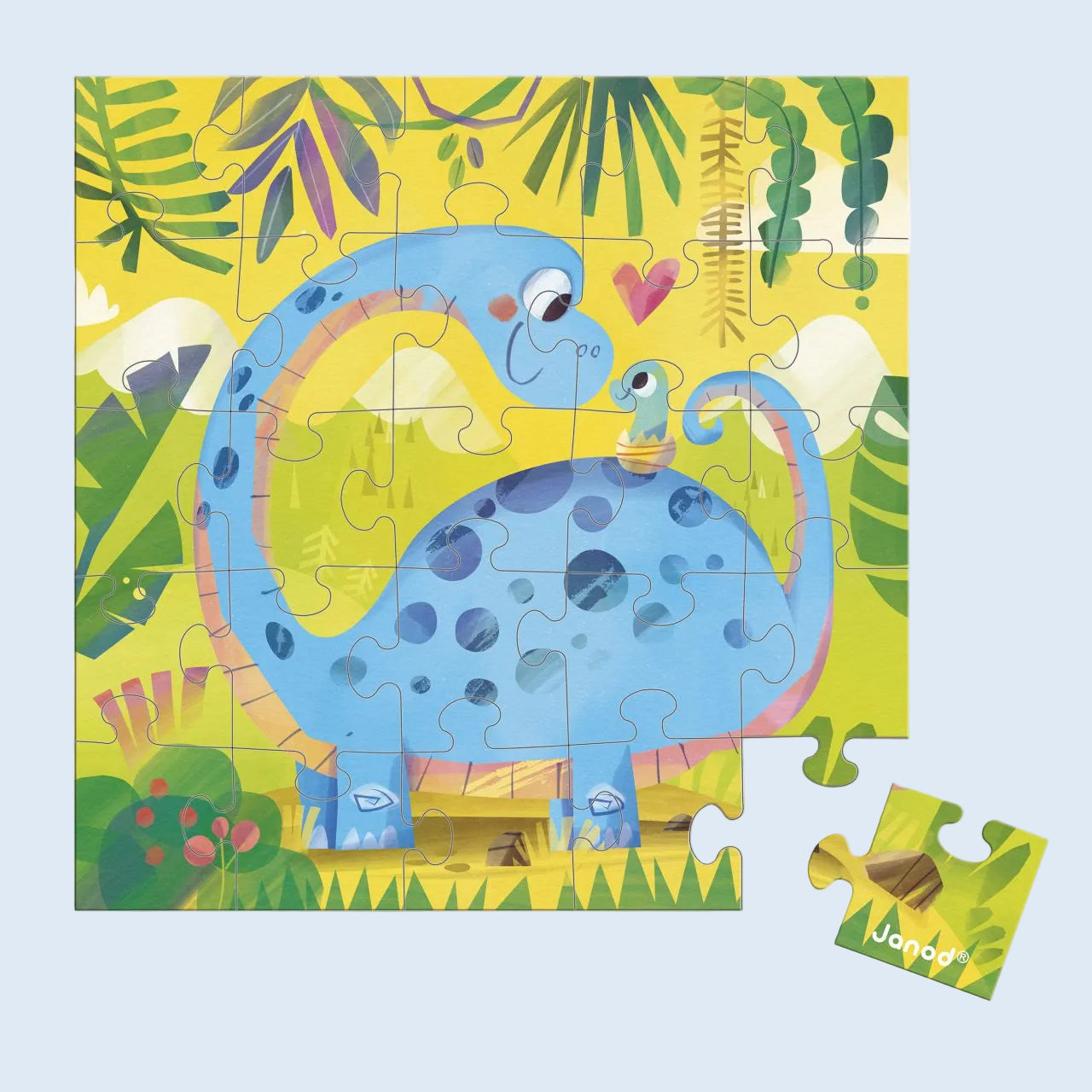 Janod Tarjeta regalo Puzzle Dinosaurio y bebé