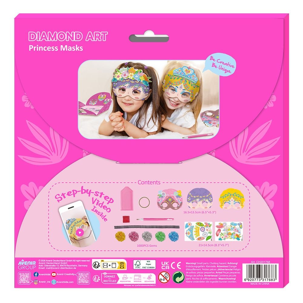 Avenir Arte con diamantes Máscaras de Princesas