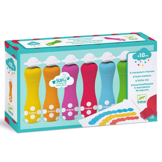 Djeco Marcadores de espuma 6 colores