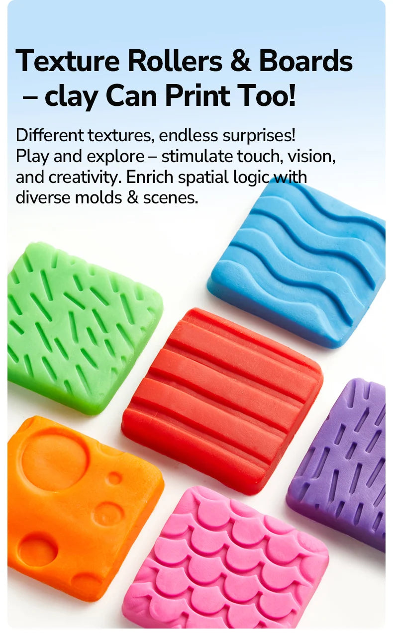 Set plastilina, formas y texturas - Mideer