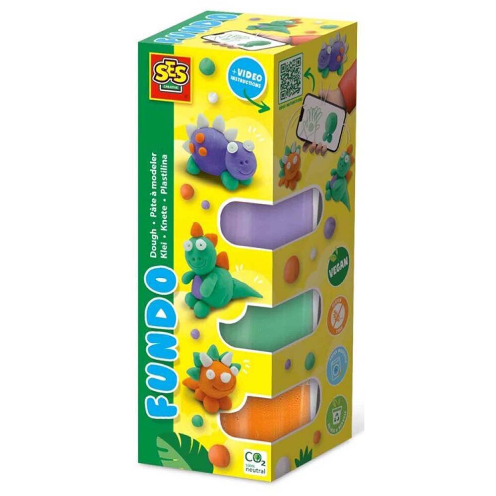 SES Creative Plastilina Fundo Dino