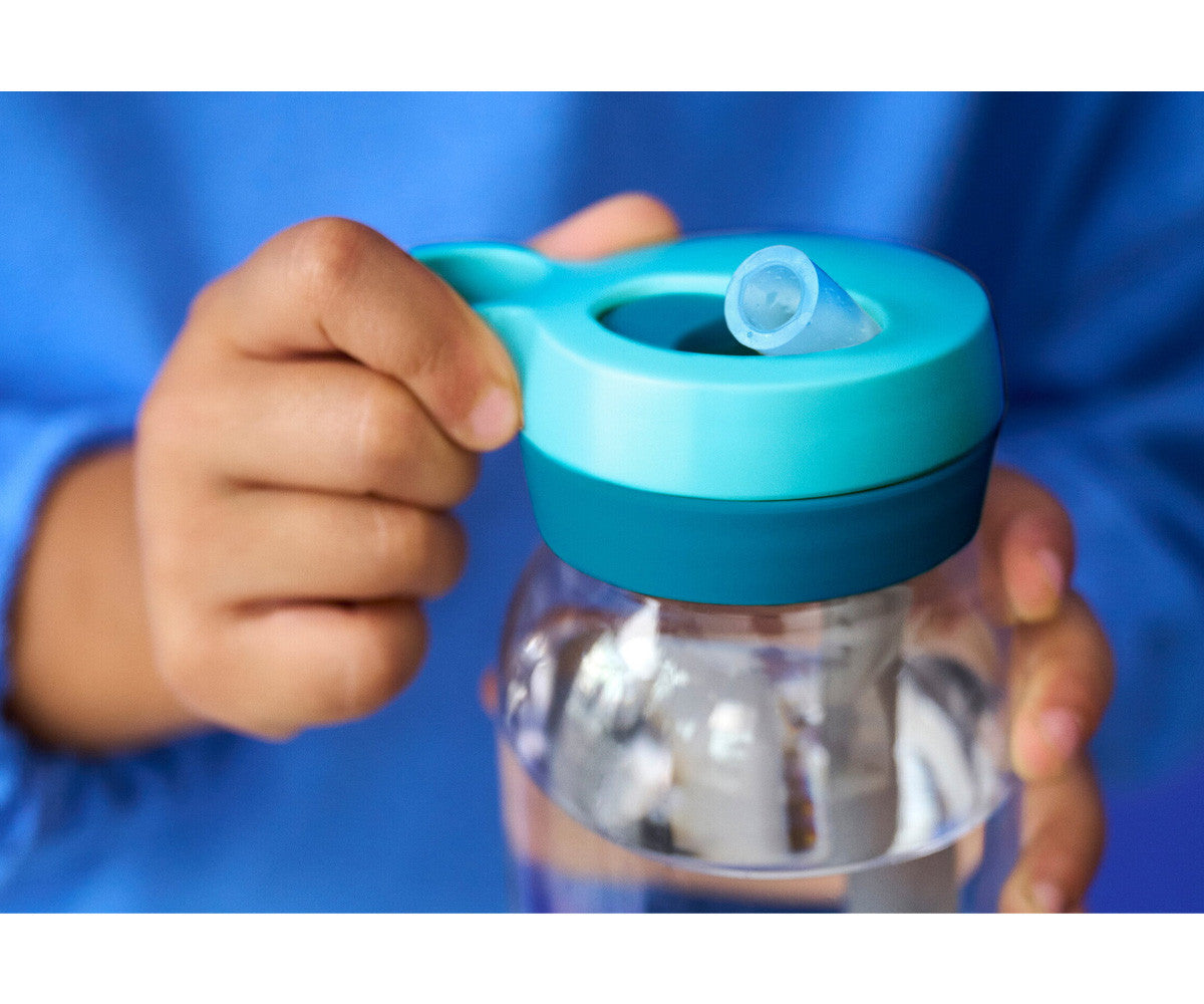 Mepal Botella de Plástico con Pajita Campus 450ml Forest