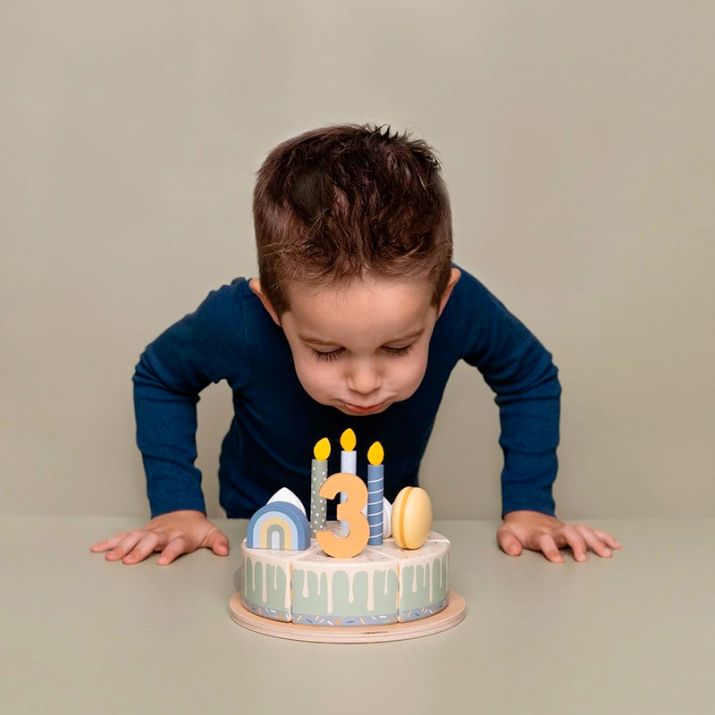 Little Dutch Tarta de cumpleaños Tonos azules