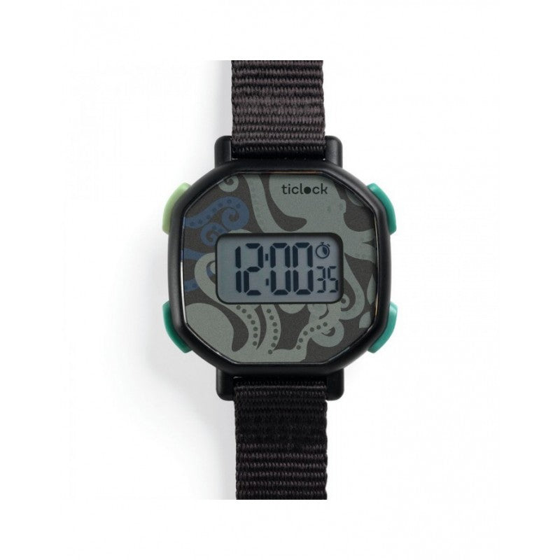 Djeco Ticlock Reloj digital Black Octopus