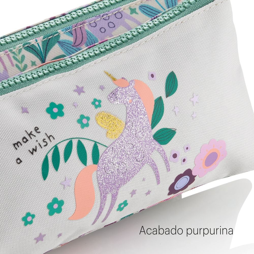MiquelRius Estuche portatodo Cuádruple Unicornios