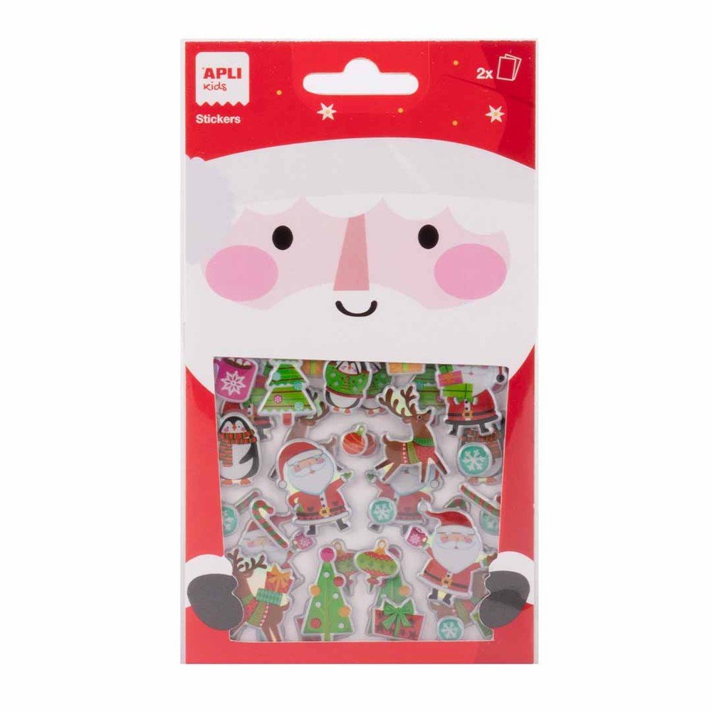 Pegatinas Puffy Papá Noel - Apli kids