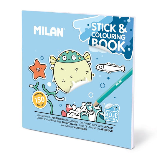 Milan Cuaderno con pegatinas para colorear Océano