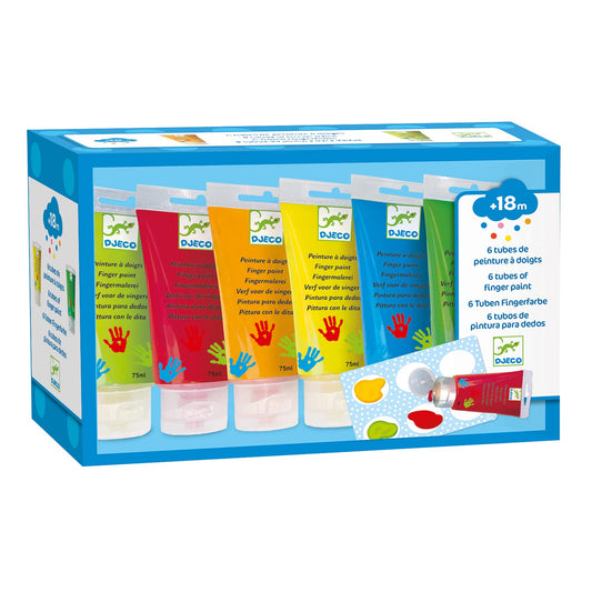Djeco Pinturas para dedos 6 colores