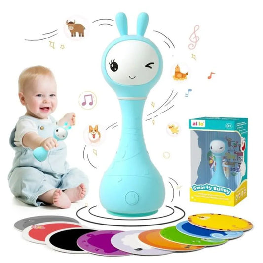 Alilo Smarty Bunny Azul Sonajero Interactivo e inteligente